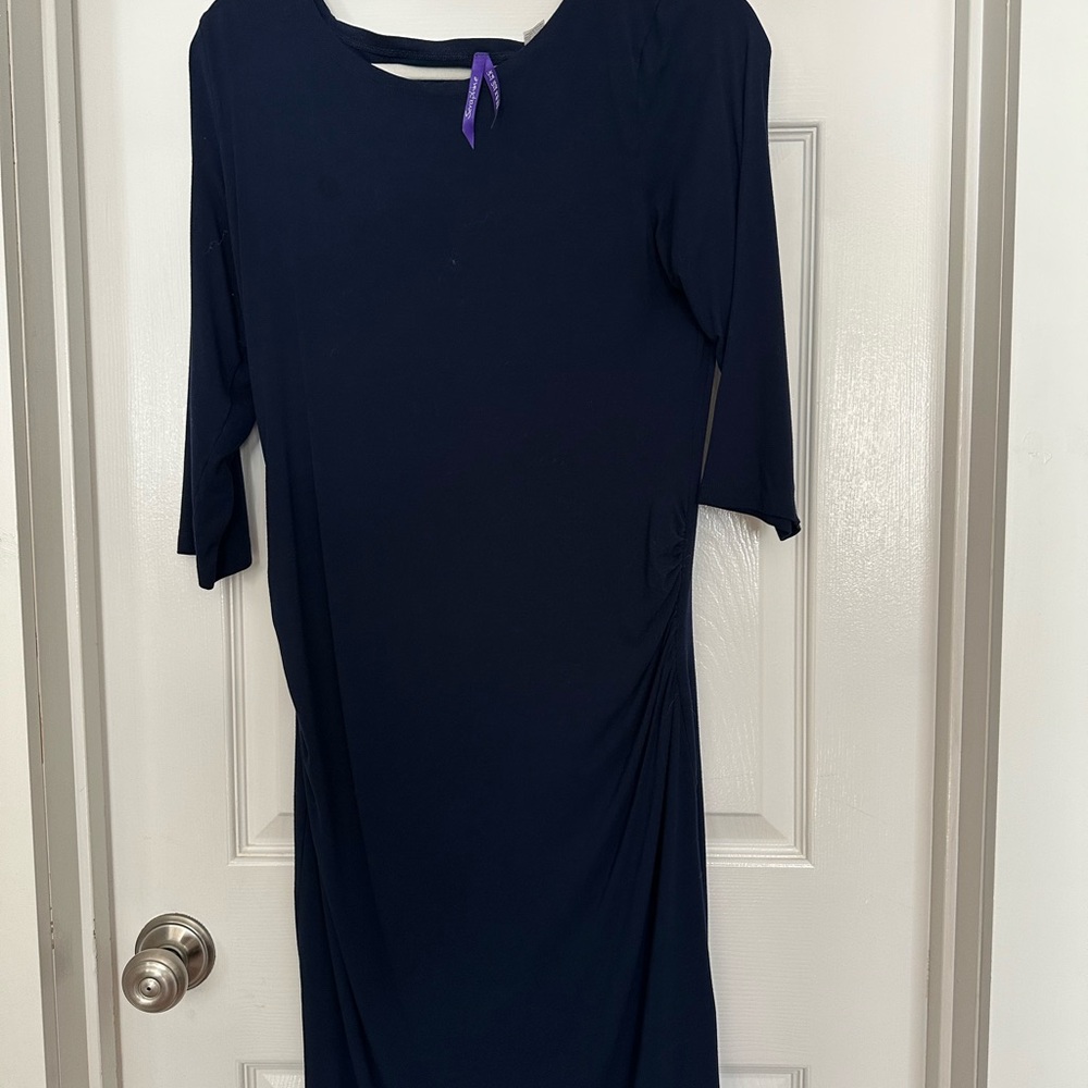 Elegant Navy Blue maternity dress